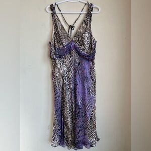 Vintage Sz 14 Joseph Ribkoff Animal Print Cocktail Dress